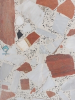 موزاییک لاشه الوان فرنگی – زمینه سفید سنگ قرمز و سفید