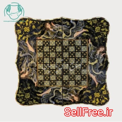 تخته نرد خاتم شطرنج دالبری رخ طلایی