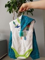 لباس نوزادی 3 تکه طرح زرافه تولید کشور ترکیه