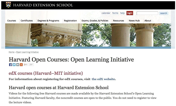 یادگیری آنلاین مدرسه ی Harvard