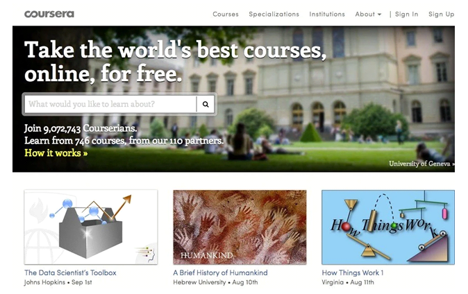 سایت آموزش آنلاین Coursera