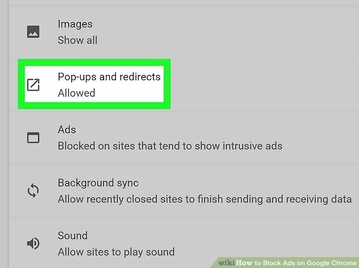 مسدود کردن پاپ آپ ها در مرورگر کروم