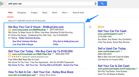 جستجوی گوگل در تبلیغات آنلاین